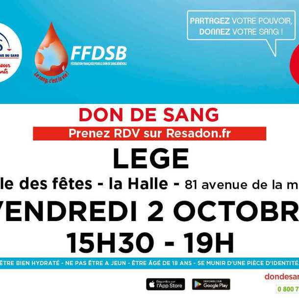 Collecte de sang à Lège