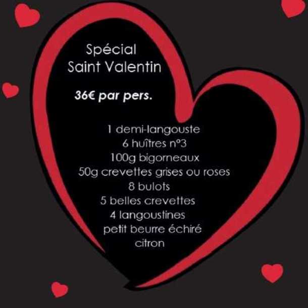 La formule de Saint Valentin par la Poissonnerie de l'Aiguillon