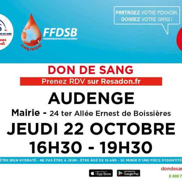 Collecte de sang à Audenge