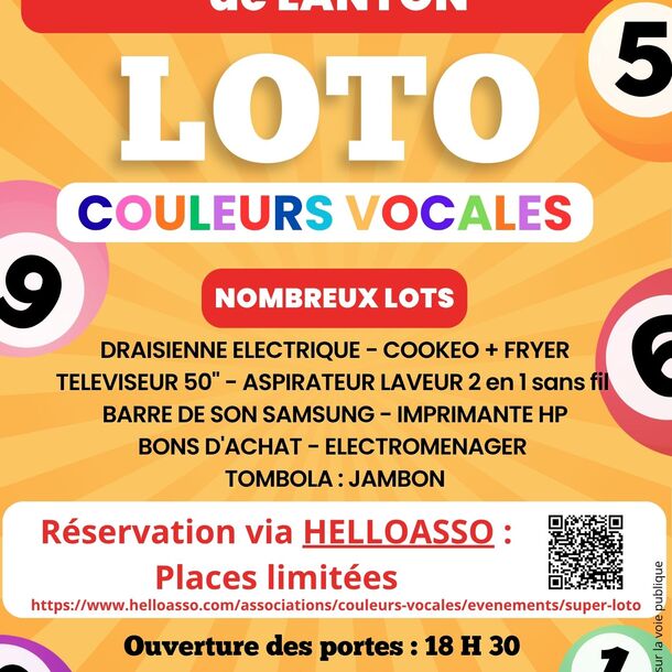 Loto - Organisé par Couleurs Vocales